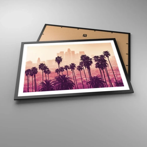 Póster en marco negro - El paisaje de California - 70x50 cm
