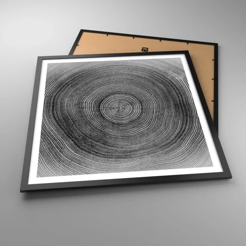 Póster en marco negro - El paso del tiempo - 60x60 cm