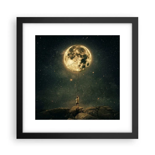 Póster en marco negro - El que robó la luna - 30x30 cm