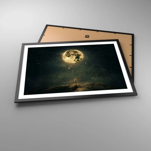 Póster en marco negro - El que robó la luna - 70x50 cm
