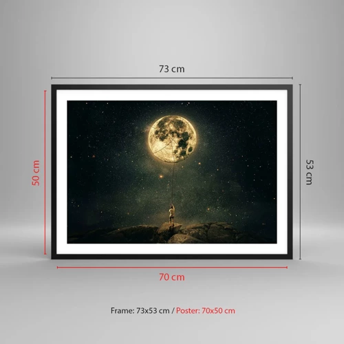 Póster en marco negro - El que robó la luna - 70x50 cm