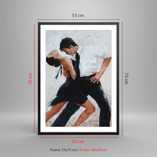 Póster en marco negro - El tango de mis sueños - 50x70 cm