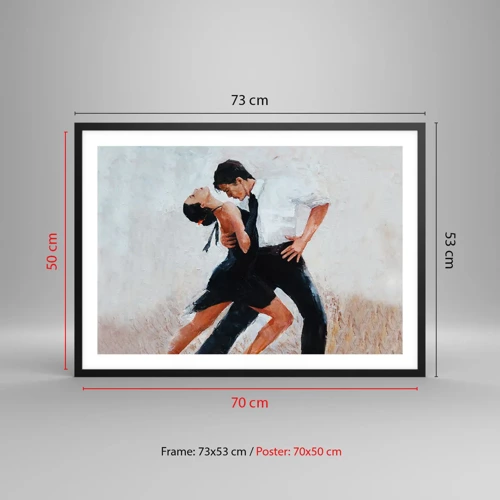 Póster en marco negro - El tango de mis sueños - 70x50 cm