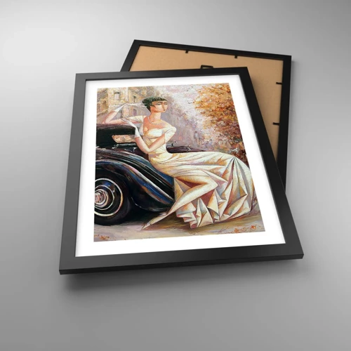 Póster en marco negro - Elegancia retro - 30x40 cm