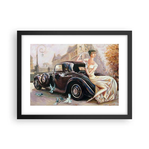 Póster en marco negro - Elegancia retro - 40x30 cm