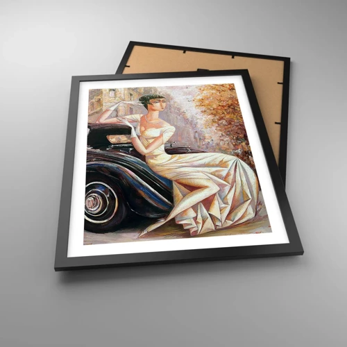 Póster en marco negro - Elegancia retro - 40x50 cm