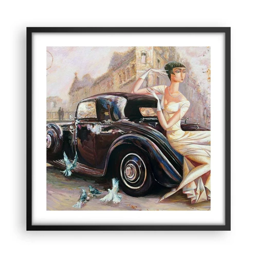 Póster en marco negro - Elegancia retro - 50x50 cm