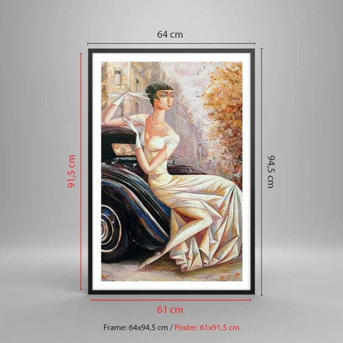 Póster en marco negro - Elegancia retro - 61x91 cm