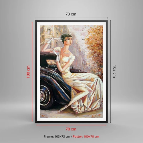 Póster en marco negro - Elegancia retro - 70x100 cm