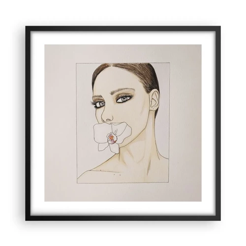 Póster en marco negro - Elegancia y belleza - 50x50 cm