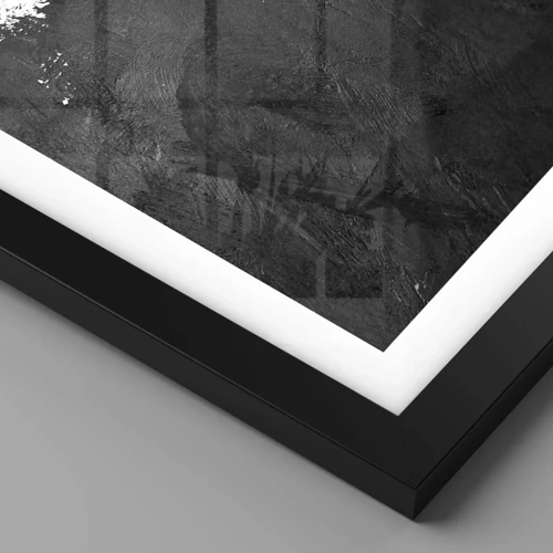 Póster en marco negro - Elementos: tierra - 100x70 cm
