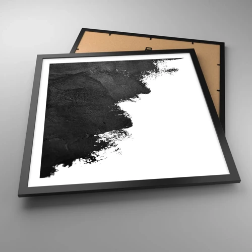 Póster en marco negro - Elementos: tierra - 50x50 cm