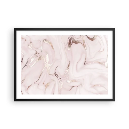Póster en marco negro - En rosa - 70x50 cm