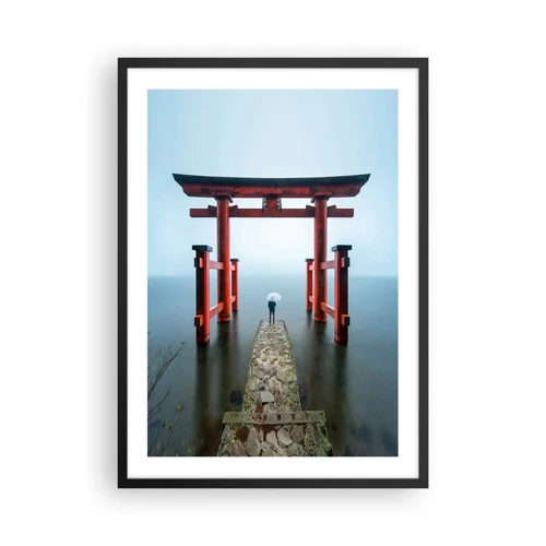 Póster en marco negro - Ensueño japonés - 50x70 cm