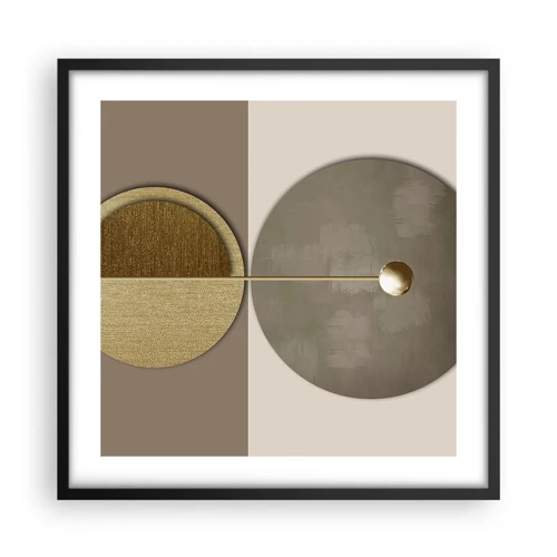 Póster en marco negro - Equilibrio perfecto - 50x50 cm