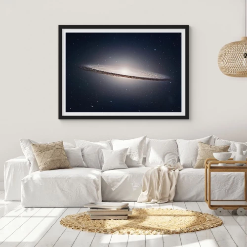 Póster en marco negro - Érase una vez en una galaxia muy, muy lejana.... - 40x30 cm