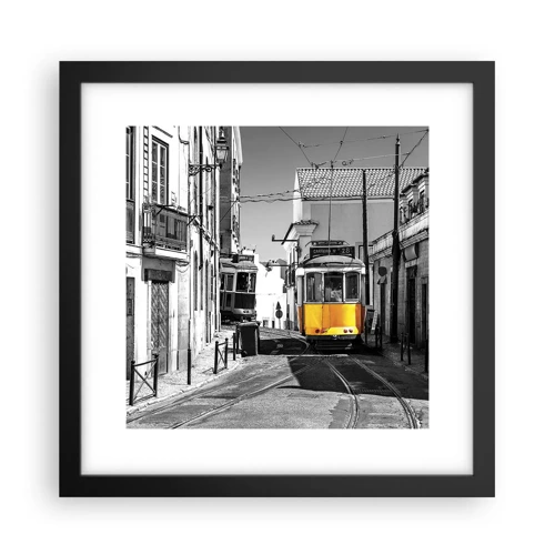 Póster en marco negro - Espíritu de Lisboa - 30x30 cm