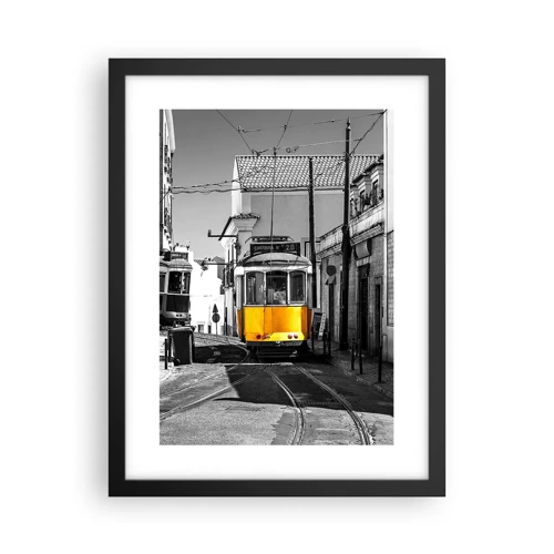 Póster en marco negro - Espíritu de Lisboa - 30x40 cm