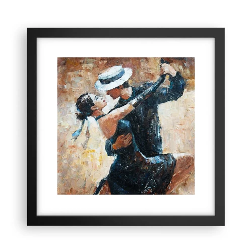 Póster en marco negro - Estilo Rudolf Valentino - 30x30 cm