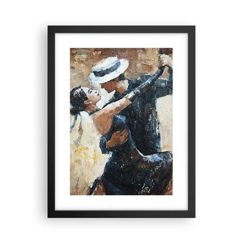 Póster en marco negro - Estilo Rudolf Valentino - 30x40 cm