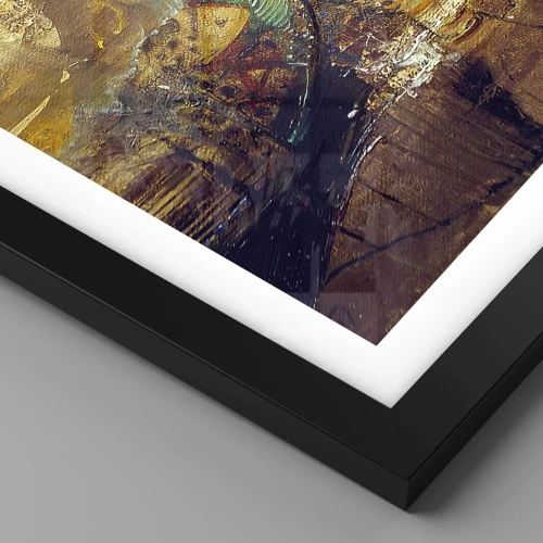 Póster en marco negro - Frío, templado, caliente - 100x70 cm