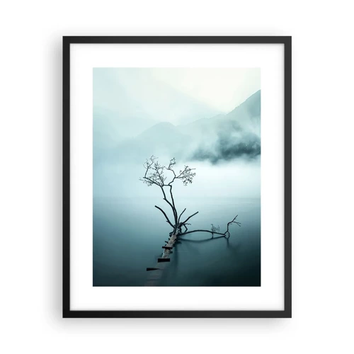 Póster en marco negro - Fuera del agua y de la niebla - 40x50 cm