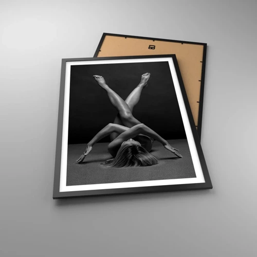 Póster en marco negro - Geometría al desnudo - 50x70 cm