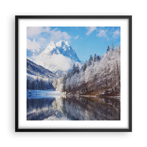 Póster en marco negro - Guardia de nieve - 50x50 cm