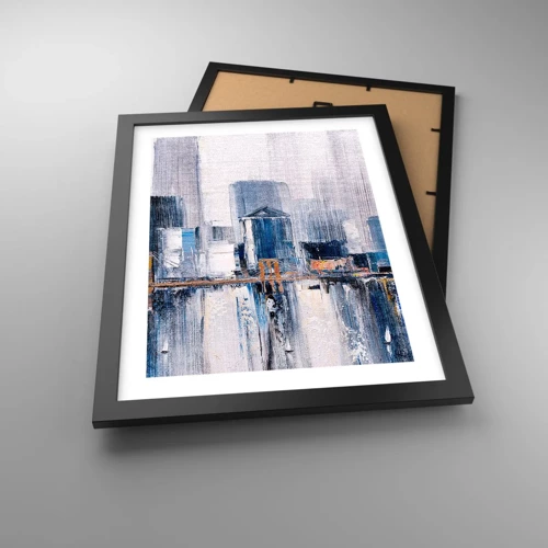 Póster en marco negro - Impresión neoyorquina - 30x40 cm