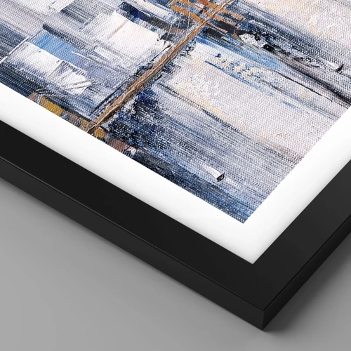 Póster en marco negro - Impresión neoyorquina - 30x40 cm