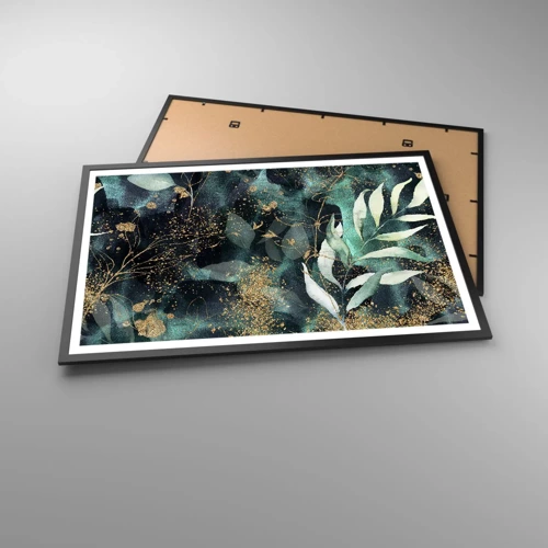 Póster en marco negro - Jardín encantado - 91x61 cm