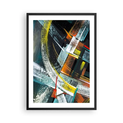 Póster en marco negro - La energía del movimiento - 50x70 cm