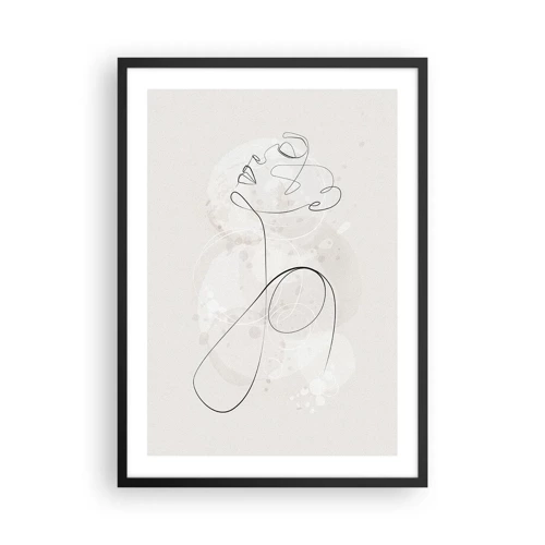 Póster en marco negro - La espiral de la belleza - 50x70 cm