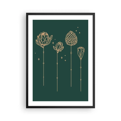 Póster en marco negro - La familia vegetal - 50x70 cm