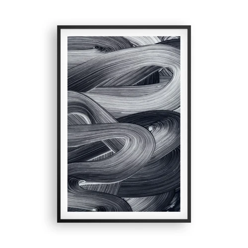 Póster en marco negro - La fluidez de la realidad - 61x91 cm
