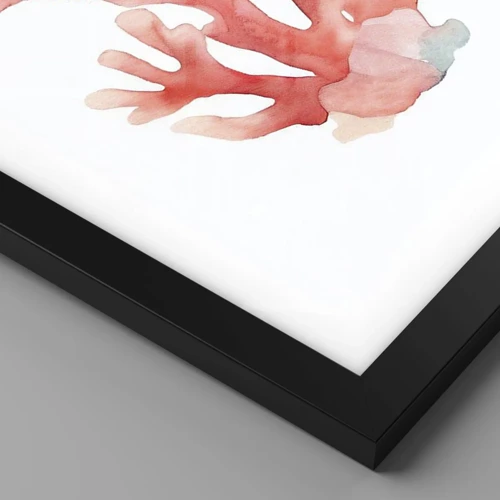 Póster en marco negro - La hermosura del color coral - 40x50 cm