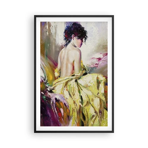 Póster en marco negro - La hermosura y frescura de la flor - 61x91 cm