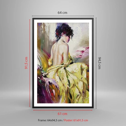 Póster en marco negro - La hermosura y frescura de la flor - 61x91 cm