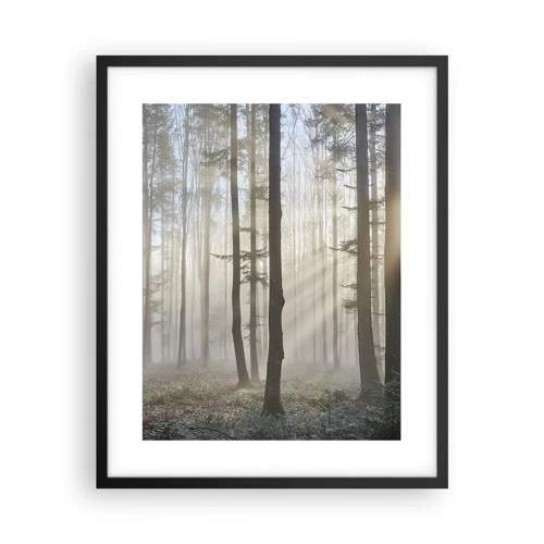 Póster en marco negro - La niebla también está despierta - 40x50 cm