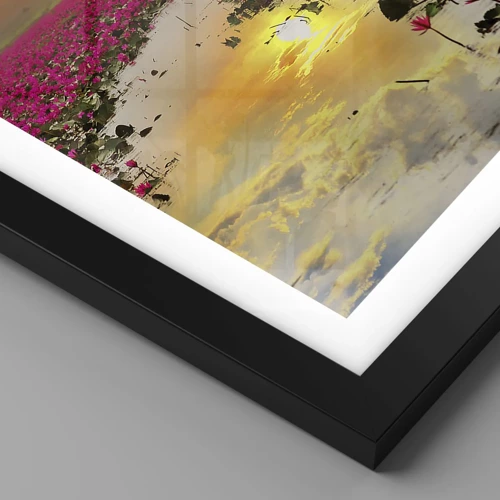 Póster en marco negro - La vida secreta del lago - 100x70 cm