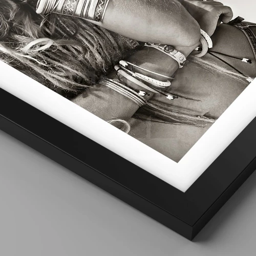 Póster en marco negro - Libertad natural - 40x30 cm