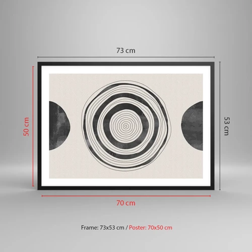 Póster en marco negro - Lo importante es lo que hay entre medias - 70x50 cm