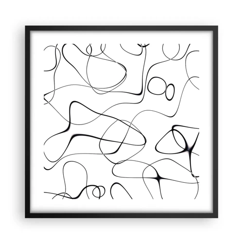 Póster en marco negro - Los caminos de la vida, las vicisitudes del destino - 50x50 cm