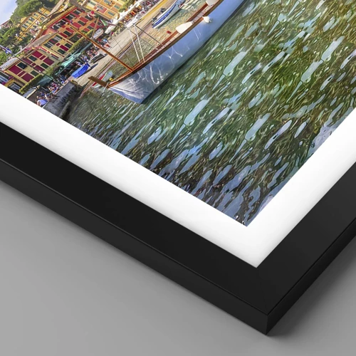 Póster en marco negro - Mañanas italianas - 50x70 cm