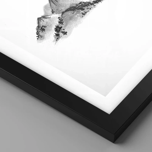Póster en marco negro - Más allá de lo lejano - 50x50 cm