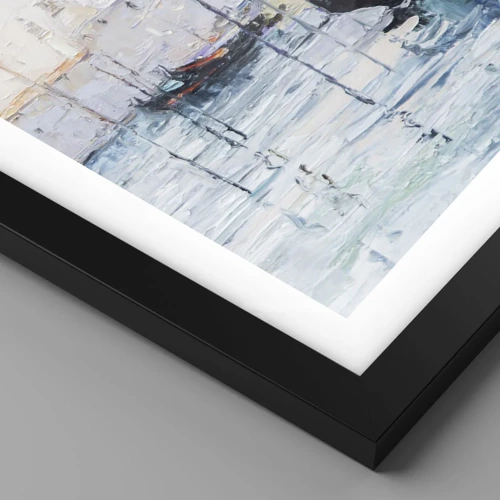 Póster en marco negro - Más allá del agua, más allá de la niebla - 70x100 cm