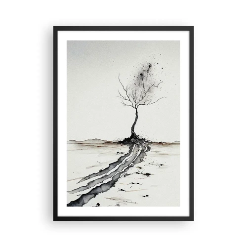 Póster en marco negro - Melancolía invernal - 50x70 cm