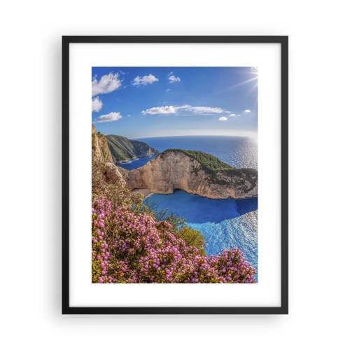 Póster en marco negro - Mis grandes vacaciones en Grecia - 40x50 cm