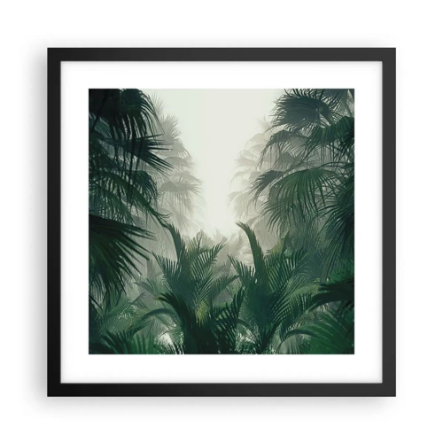 Póster en marco negro - Misterio tropical - 40x40 cm