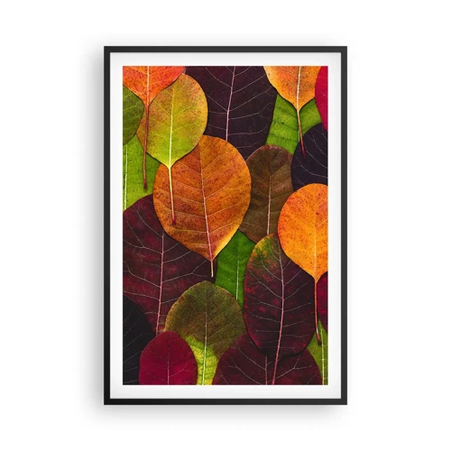 Póster en marco negro - Mosaico de otoño - 61x91 cm